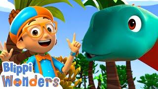 Blippi faces the biggest Dino Angie the Argentinosaurus | Blippi Wonders Educational Videos for Kids