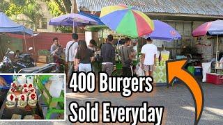 This Trike Burger Store (Tricycle) sells nearly 400 burgers everyday in Isabela Philippines