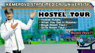 HOSTEL TOUR OF KEMEROVO STATE MEDICAL UNIVERSITY || CAMPUS TOUR || MBBS RUSSIA || RAHUL MEENA ||