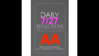 Daily Reflections  – July 27 – Alcoholics Anonymous - Read Along