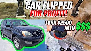 Flipping This $2500 Lexus GX470 For Profit $$$ Side Hustle! Disgusting Car Detailing Restoration