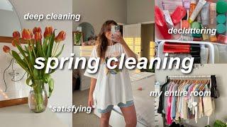 DEEP CLEANING + DECLUTTERING my entire room for spring!! (this will motivate you) *satisfying* 2022