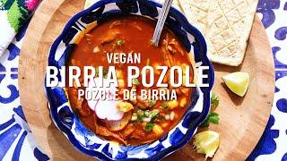 Vegan Birra Pozole (Pozole de Birria) #birriapozole #plantbasedrecipe #veganmexican