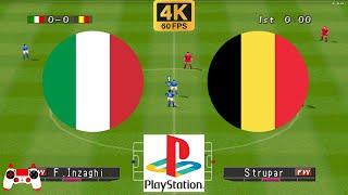 Winning Eleven 2000 - Italy vs Belgium - Duckstation PS1 on PC  Full Game [4K60]