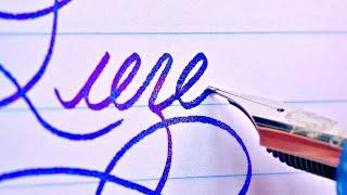 How to Write Amazing Fountain Flex Nib Pen Satisfying Calligraphy | Shine Writer