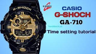 How to set time on Casio G-Shock GA-710GB | TrendWatchLab.