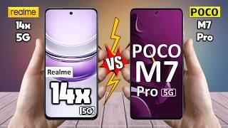 Realme 14x 5G Vs Poco M7 pro 5G - Full Comparison  Techvs