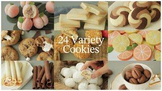 24가지 다양한 쿠키 레시피 모음.zip : 24 Variety Cookies Recipe | 홈베이킹 영상 모음 Baking Video | Cooking tree