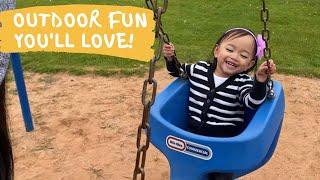 Outdoor Fun You'll Love | Slide And Swing For Ember