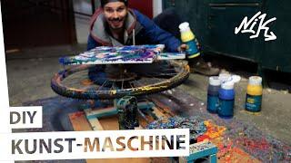 Ich baue eine halbautomatische Kunst-Maschine - Spinning Canvas Art Machine | Niklas Schaub