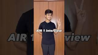 AIR 1 INTERVIEW #jee #jeemains #jeeadvanced #iit #nit #air1 #allen #engineering #physics #chemistry