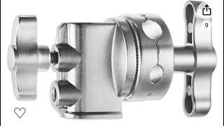 NYC 2023 - Selens or KinGrow Swivel 2.5 inch Grip Head for Light Stands (Gold Modification)