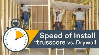 Speed of Wall Panel Install | Trusscore PVC Wall Panel vs. Drywall