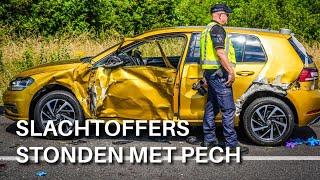 Twee doden A73: slachtoffers stonden op vluchtstrook