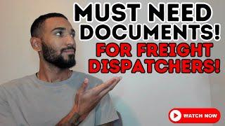 Freight Dispatcher: YOU MUST KNOW ABOUT THESE DOCUMENTS AS A FREIGHT DISPATCHER!