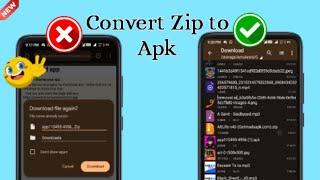 How to convert zip to apk in android Updated method easy fix ( New method )