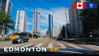 Edmonton 4K - Driving Tour of Downtown - Jasper Avenue