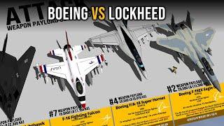 Lockheed Martin & Boeing Military Aircraft Comparison 3D