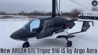 130 L Fuel Tank | Range up to 1000 km | New ARGON GTL Triple 916 iS Helicopter by Argo Aero