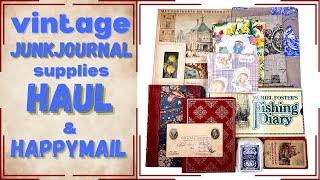 VINTAGE JUNKJOURNAL SUPPLIES HAUL AND HAPPYMAIL