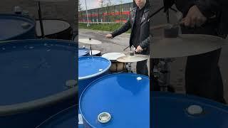 Уличный барабанщик удивил всех#drums #барабаны #drummer