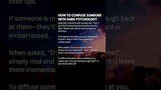 How to confuse someone with dark Psychology  mindset  forge720P HD