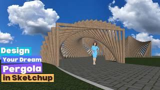 Designing Stunning Pergola from Scratch in 3D Modeling with SketchUp