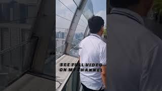 Singapore View Through Skypark Observation Deck Marina Bay Sands || Ankur Sharma #shorts #marinabay