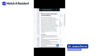 Match A Resident Application Builder Testimonial with Dr. Jessica Darusz #shorts