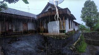 soothing sound of light rain, light rain along the road