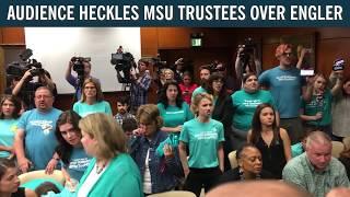 MSU Trustees heckled over Engler