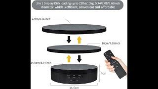 Unboxing ZLMONDEE Remote Motorized Rotating Display Stand Turntable Motorized Lazy Susan