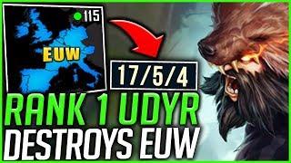 WHEN THE RANK 1 UDYR VISITS EUW FOR THE FIRST TIME... (TOTAL DOMINATION!) - League of Legends