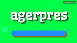 AGERPRES - HOW TO PRONOUNCE IT!?