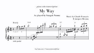 My Way (Frank Sinatra) - Sheet music transcription