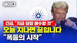 긴급,"지금 당장 매수할 것" 에이다 오늘 지나면 끝입니다. "폭등의 시작" #에이다 #에이다가격 #에이다시세
