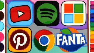 Famous logo, Spotify App Logo Jelly Painting & Coloring | Menggambar Dan Mewarnai | Fanta logo