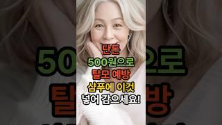 단돈 500원으로 탈모 예방 샴푸에 이것 넣어 감으세요 #탈모케어 #시니어 #시니어건강 #두피건강 #중년건강 #인생조언 #명언 #senior #시니어1분라이프