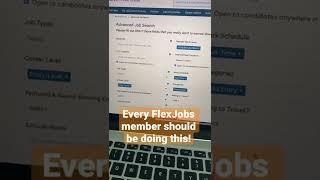 Every FlexJobs member should be doing this when #jobsearching. #flexjobs #jobtips #remotejobs #jobs