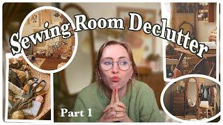 Decluttering and Organizing my Sewing Room ~part 1~ diy storage solutions