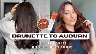 DARK BROWN TO AUBURN/COPPER HAIR ️‍ how to tutorial with colour formulation & product breakdown