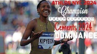 Olympics Champion & 1500M Women Athletes WRH Faith Kipyegon cements Dominance Winning ATHLOS race