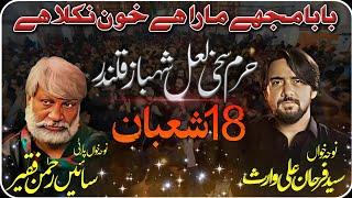 baba mujhy mara he | Noha Khuwan Hussaini al fukara | Syed Farhan Ali waris| 18 shaban sehwan 2024