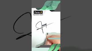 F stylish signatures || Faraz name signature style #faraz #signature #art #youtube #shortvideo