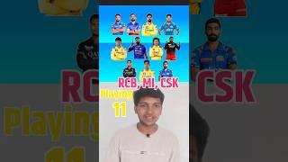 Best playing 11 including RCB CSK MI players #shortsvideo #viratkohli #rohitsharma