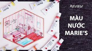 [ Họa cụ Lỗ Store ] Cảm nhận màu nước giá rẻ Marie's | Lobeo Art ( Lỗ Béo )