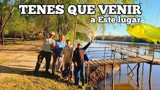 Pescando CON MI HERMANO PEQUEÑO en el rio parana guazu, LE ENSEÑAMOS a pescar y mucho más mjpesca