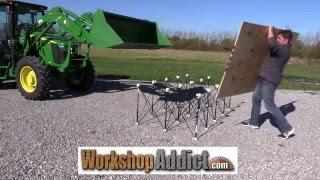 Loading Unloading Plywood Sheets on the Centipede Portable Work System