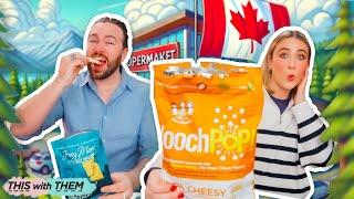 BRITISH PEOPLE TRY LOCAL SNACKS FROM VICTORIA, BC! 