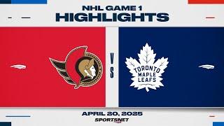 NHL Game 1 Highlights | Senators vs. Maple Leafs - April 20, 2025